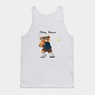 BEAR PLAYING TENNIS Tank Top